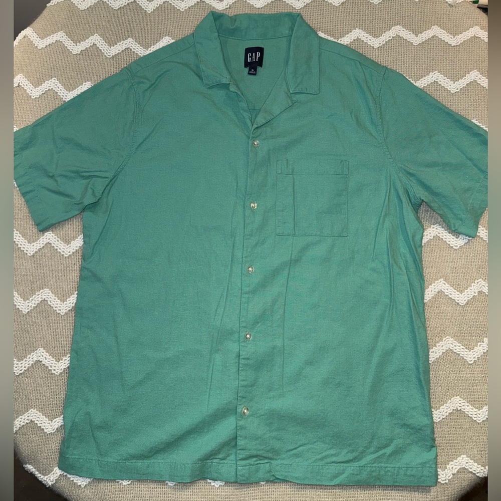 GAP‎ Men's Teal Button Down Shirt